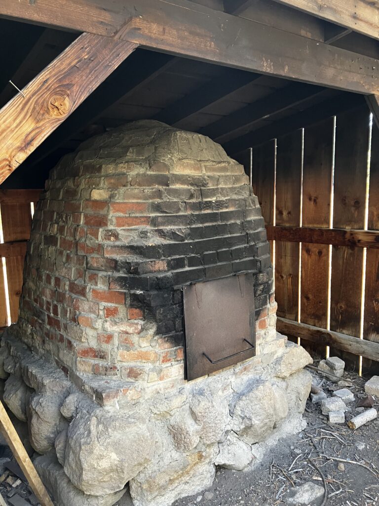 Photo of reconstructed brick oven used for making Basque bread