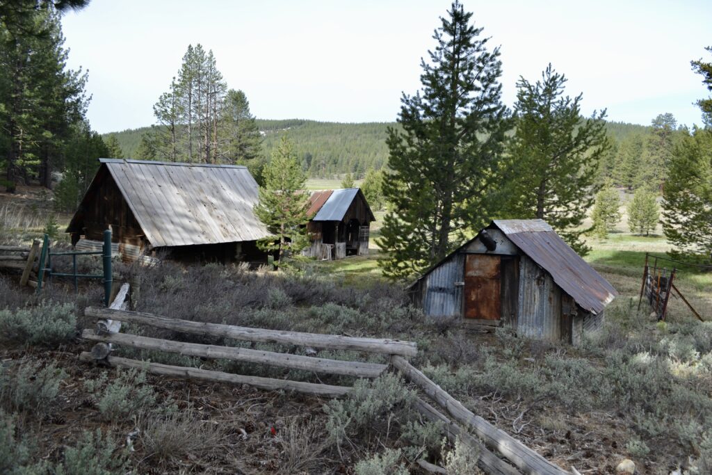 Photo of abandoned sheep camp at Russell Valley in the Tahoe National Forest